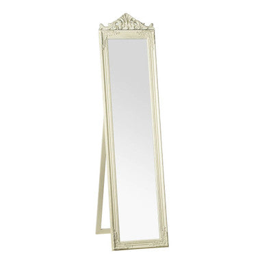 Boudoir Cream And Gold Finish Standing Mirror