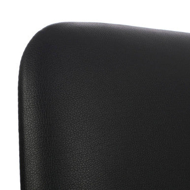 Cassy Black Leather Effect Dining Chair With White Legs