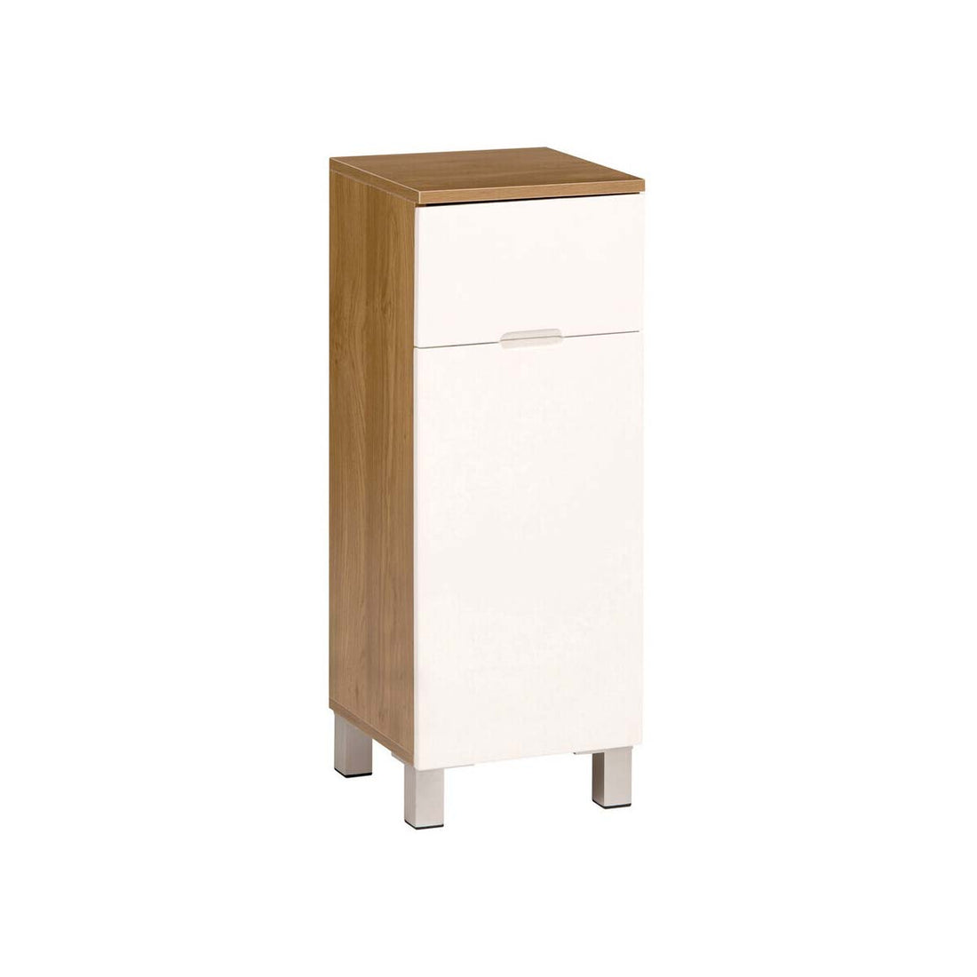 Vida Oak Effect 1 Drawer 1 Door Standing Cabinet