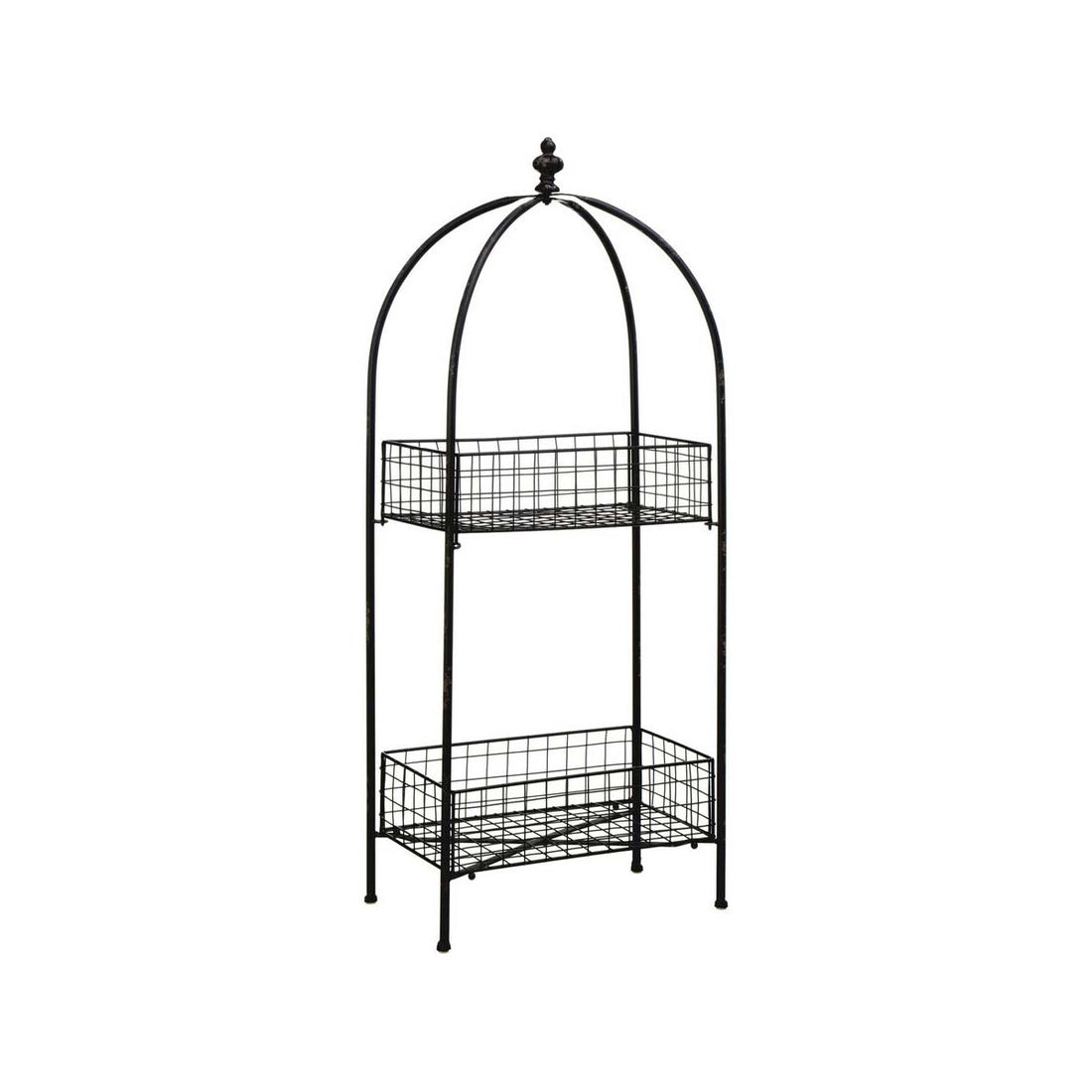 New York Loft Black 2 Tier Stand