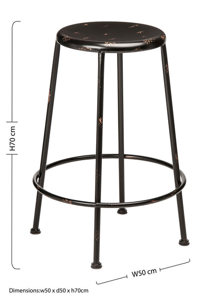 Artisan Black Metal Bar Stool