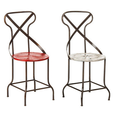 Artisan Cream Seat Metal Chair