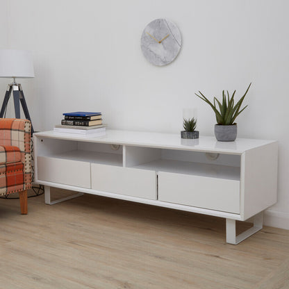 Moritz White High Gloss Media Cabinet