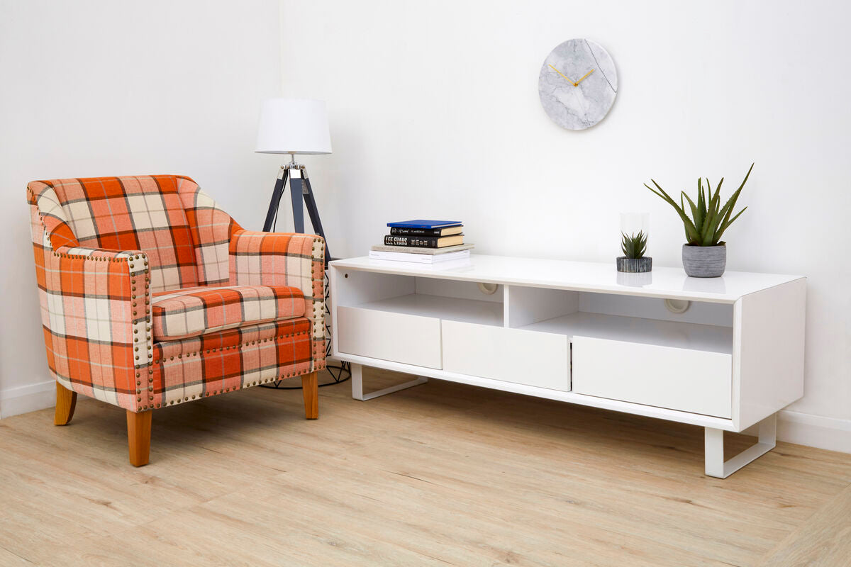 Moritz White High Gloss Media Cabinet