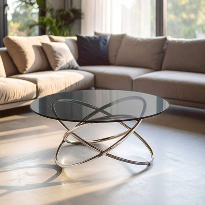 Cassy Smoked Glass Top Coffee Table