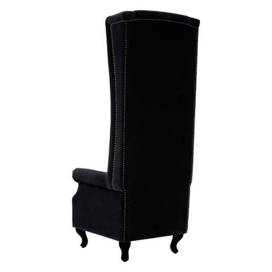 Regents Park Black Velvet Tall Porter Chair - image 5
