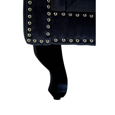 Regents Park Black Velvet Tall Porter Chair - image 9