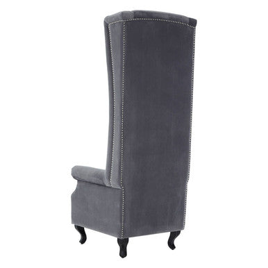 Regents Park Grey Velvet Tall Porter Chair - image 5