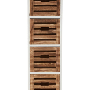 Portsmouth Natural and White Wooden 4 Drawer Chest