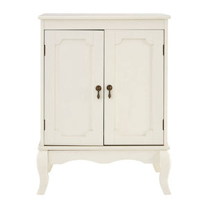 Marcella Ivory 2 Door Cabinet with Carved Legs