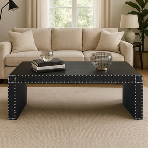 Sloane Black Leather Effect Coffee Table