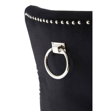 Regents Park Black Cotton Velvet Dining Chair