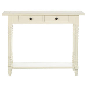 Heritage 2 Drawers White Console Table