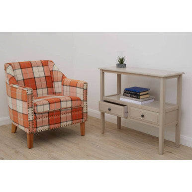 Heritage 2 Drawers Grey Console Table