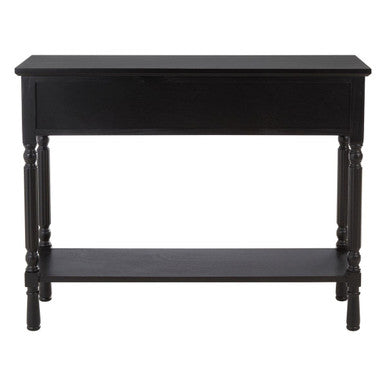 Heritage Three Drawer Vintage Black Console Table
