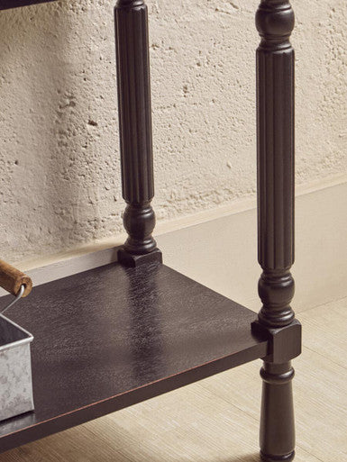 Heritage Three Drawer Vintage Black Console Table