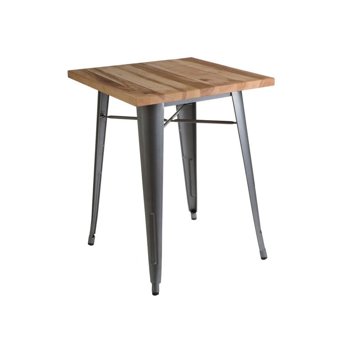 Aldgate Silver Table in Powder Coated Metal and Wood