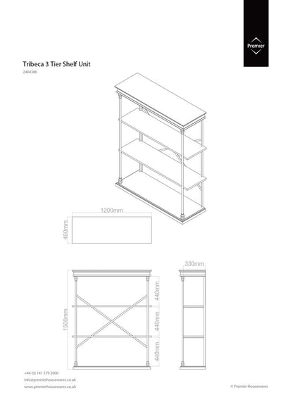 Tribeca 3 Tier Shelf Unit