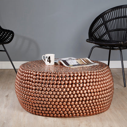 Templar Beaded Iron Copper Coffee Table