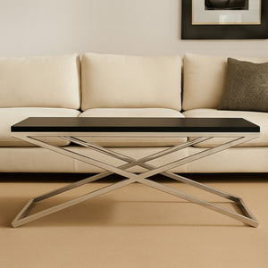 Tribute Black Leather Effect Coffee Table