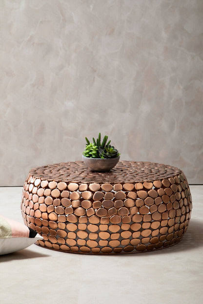 Templar Iron Pebble Design Coffee Table