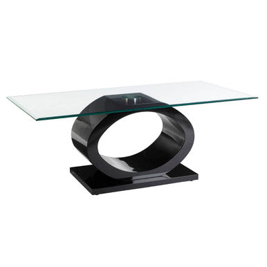 Halo O Shaped Coffee Table With Black Base