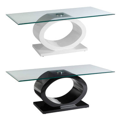 Halo O Shaped Coffee Table With Black Base