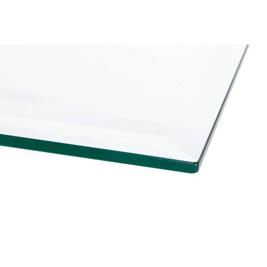 Black O-Shaped MDF Base Coffee Table with Glass Top, Halo