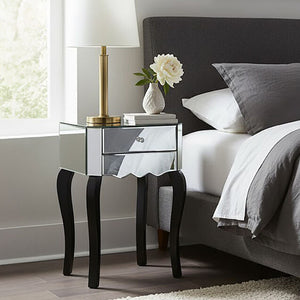 Orchid Mirrored 1 Drawer Side Table