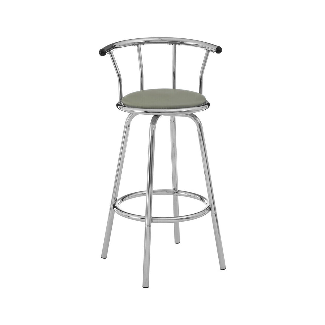 Grey Padded Seat Revolving Bar Stool