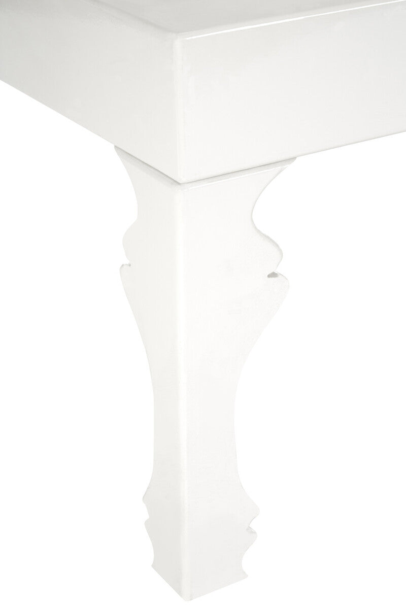 Luis White High Gloss Finish Coffee Table