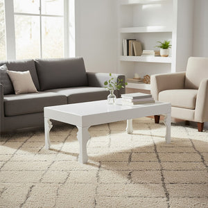 Luis White High Gloss Finish Coffee Table