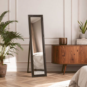 Vintage Floor Standing Black Chic Mirror | Brussels