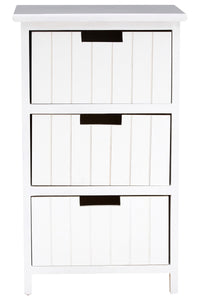 White 3 Drawers Chest | New England