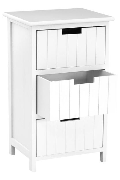 New England White 3 Drawers Chest