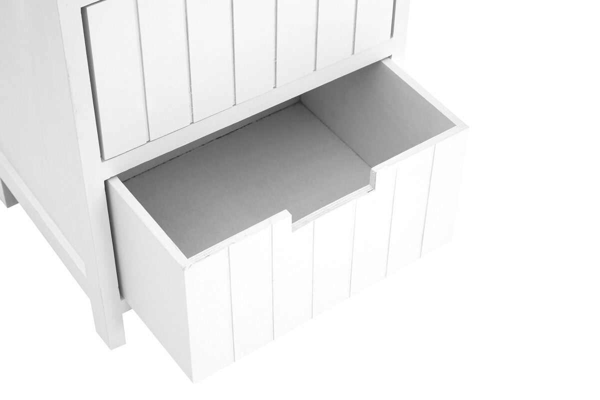 New England White 3 Drawers Chest