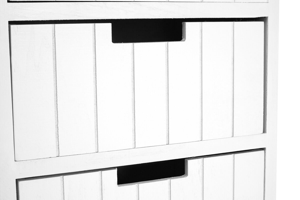 New England White Mdf 5 Drawers Chest
