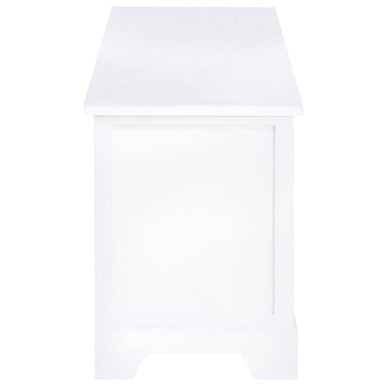 New England White Drawer Bench