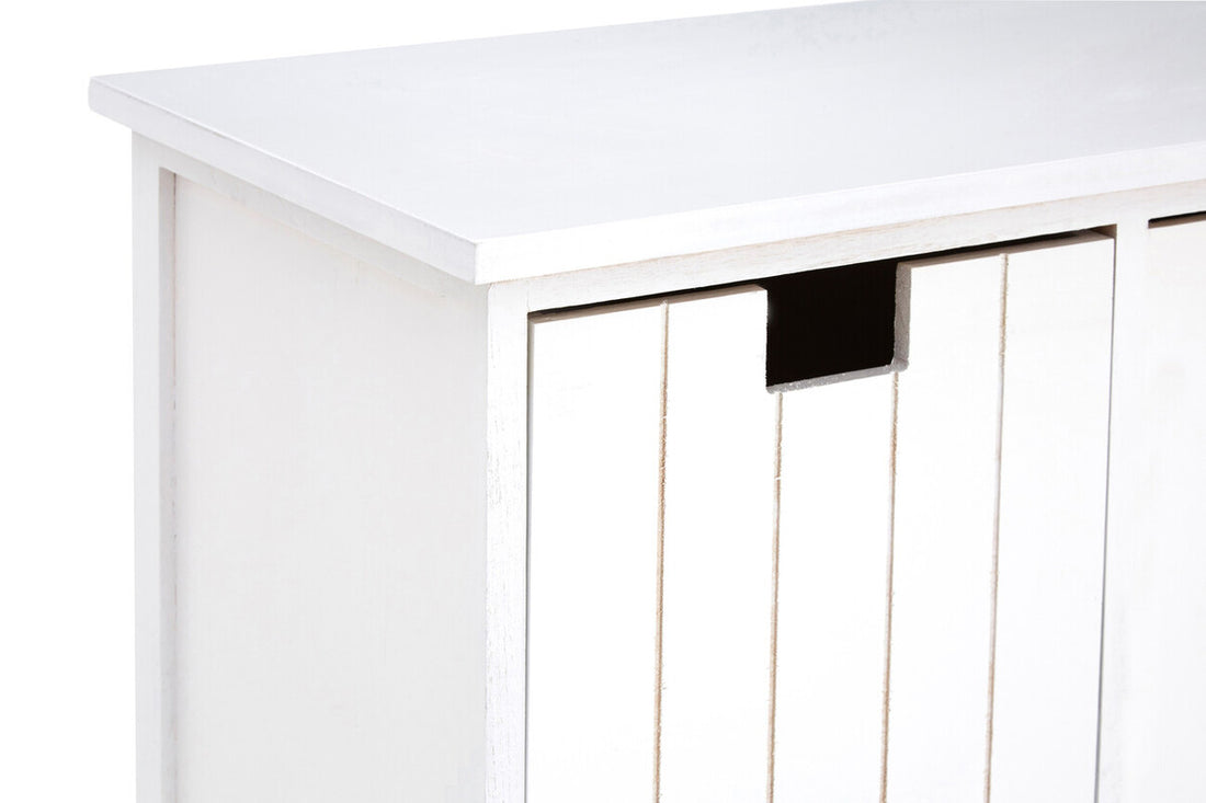 New England White Drawer Bench