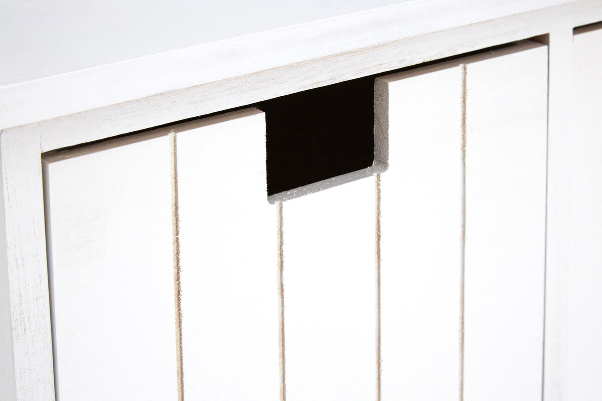 New England White Drawer Bench