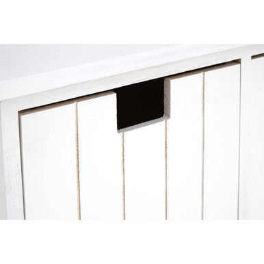 New England White Drawer Bench