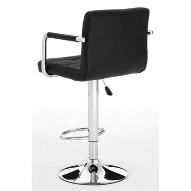 Starz Black Leather Effect Bar Chair