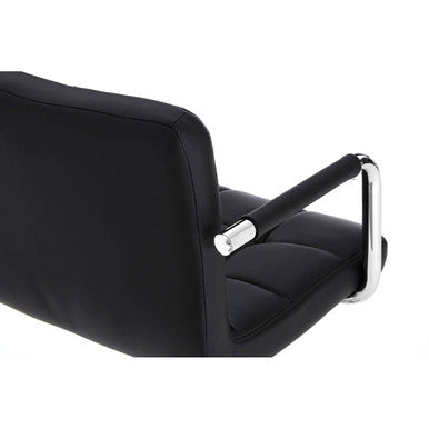 Starz Black Leather Effect Bar Chair