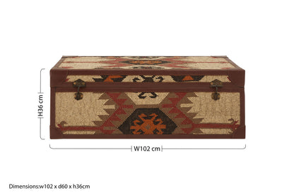 Aztec Multi Print Coffee Table Trunk
