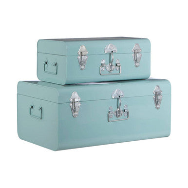 Parley Set Of Two Green Storage Trunks