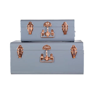 Set of Two Grey Storage Trunks | Parley