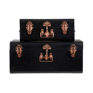Set of Two Black Storage Trunks | Parley
