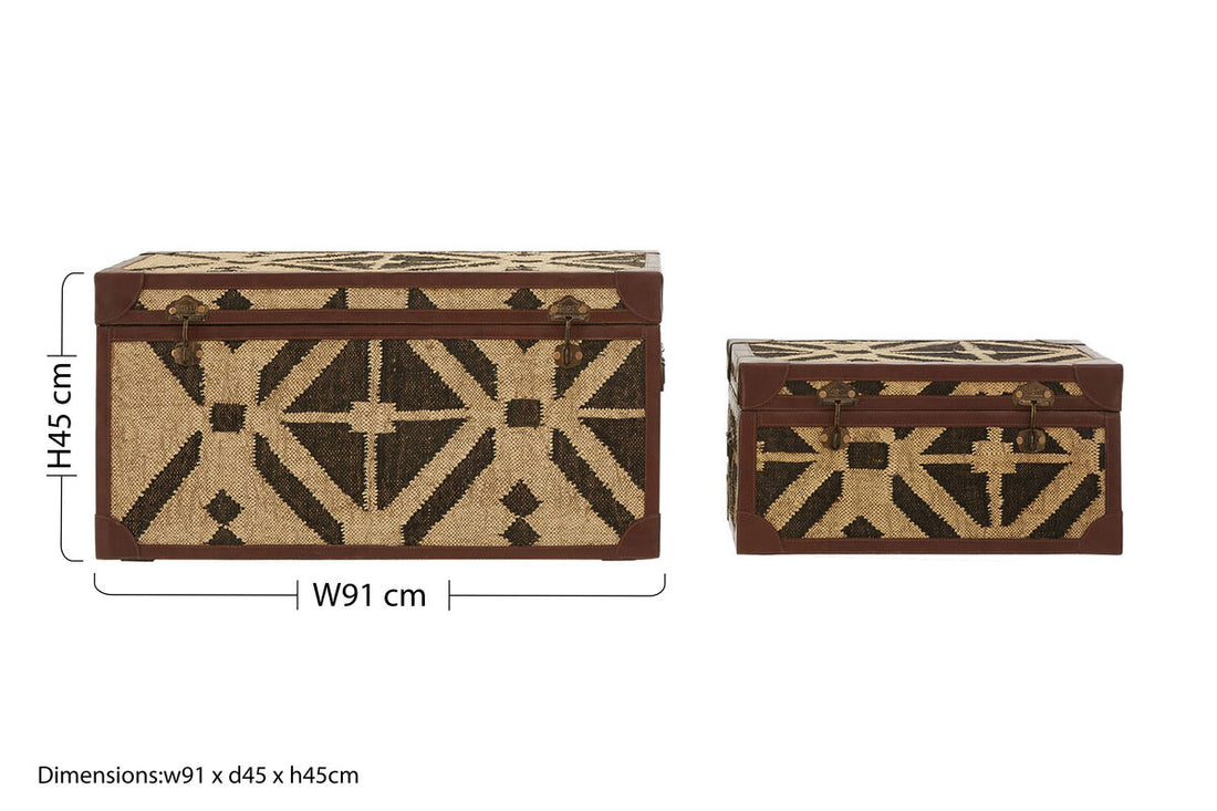 Aztec Storage Trunks - Set of 2