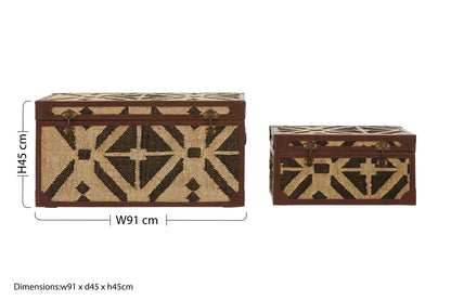 Aztec Storage Trunks - Set of 2