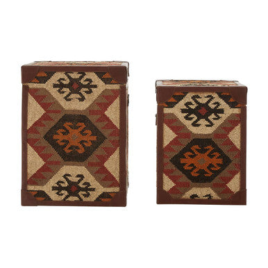 Aztec Set Of Two Side Table Trunks